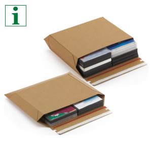 Maxi, brown, panel wrap cardboard mailers
