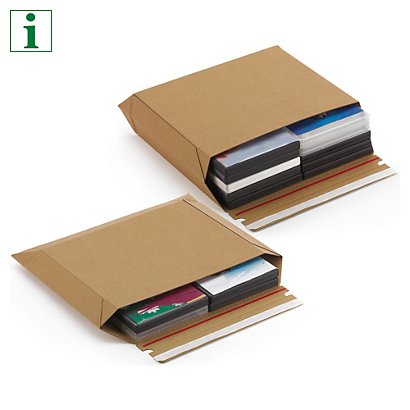 Maxi, brown, panel wrap cardboard mailers - 1