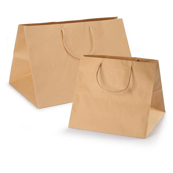 Maxi sac kraft à poignées torsadées - 1