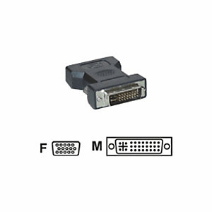 MCL SAMAR MCL Adaptateurs DVI-I vers HD15 (VGA)DVI-I Male / HD15 Femelle, DVI-I, VGA (D-Sub), Noir CG-211