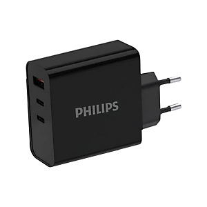 MCL SAMAR Philips Chargeur secteur 65W 2 ports USB-Type C et 1 USB-A, Auto, Secteur, Noir DLP2683B/12 MCL SAMAR Philips Chargeur secteur 65W 2 ports USB-Type C et 1 USB-A, Auto, Secteur, Noir DLP2683B/12