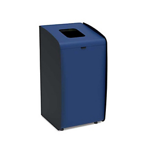 MEDIAL Contenitore per la raccolta differenziata Roxy, 80 litri, Struttura in metallo verniciato, 40 x 45 x 78,5 cm, Nero/Blu MEDIAL Contenitore per la raccolta differenziata Roxy, 80 litri, Struttura in metallo verniciato, 40 x 45 x 78,5 cm, Nero/Blu