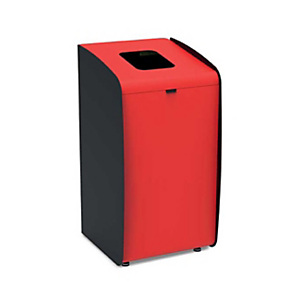 MEDIAL Contenitore per la raccolta differenziata Roxy, 80 litri, Struttura in metallo verniciato, 40 x 45 x 78,5 cm, Nero/Rosso MEDIAL Contenitore per la raccolta differenziata Roxy, 80 litri, Struttura in metallo verniciato, 40 x 45 x 78,5 cm, Nero/Rosso