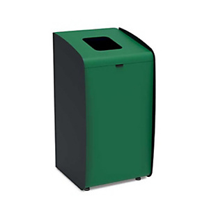 MEDIAL Contenitore per la raccolta differenziata Roxy, 80 litri, Struttura in metallo verniciato, 40 x 45 x 78,5 cm, Nero/Verde MEDIAL Contenitore per la raccolta differenziata Roxy, 80 litri, Struttura in metallo verniciato, 40 x 45 x 78,5 cm, Nero/Verde