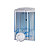 MEDIAL Distributore di sapone a schiuma Wave 2, Capacità 1 litro, ABS/SAN, 10,5 x 15 x 19,5 cm, Grigio/Blu trasparente - 1