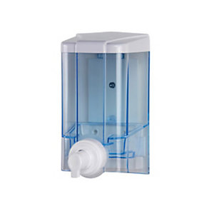 MEDIAL Distributore di sapone a schiuma Wave 2, Capacità 1 litro, ABS/SAN, 10,5 x 15 x 19,5 cm, Grigio/Blu trasparente