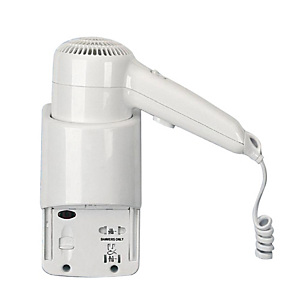 MEDIALINTERNATIONAL Asciugacapelli da hotel Yul Basic - aggancio laterale con presa - 20x10x22,1 cm - 1200 W - 220/240 V - ABS - bianco - Medial International MEDIALINTERNATIONAL Asciugacapelli da hotel Yul Basic - aggancio laterale con presa - 20x10x22,1 cm - 1200 W - 220/240 V - ABS - bianco - Medial International