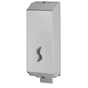 MEDIALINTERNATIONAL Dispenser per sapone liquido - 10x11x32 cm - capacitA' 1,2 L - acciaio inox MEDIALINTERNATIONAL Dispenser per sapone liquido - 10x11x32 cm - capacitA' 1,2 L - acciaio inox