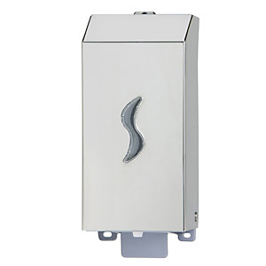 MEDIALINTERNATIONAL Dispenser per sapone liquido - 9,5x10,5x22,5 cm - capacitA' 0,5 L - acciaio inox