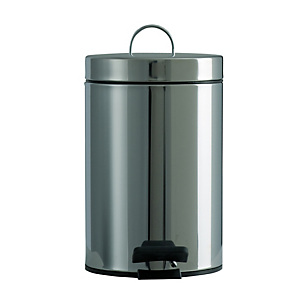 MEDIALINTERNATIONAL Pattumiera a pedale - diametro 16,8 cm - altezza 26 cm - 3 L - inox MEDIALINTERNATIONAL Pattumiera a pedale - diametro 16,8 cm - altezza 26 cm - 3 L - inox