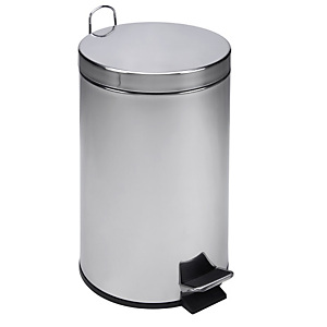 MEDIALINTERNATIONAL Pattumiera a pedale - diametro 25 cm - altezza 39,5 cm - 12 L - acciaio inox - Medial International MEDIALINTERNATIONAL Pattumiera a pedale - diametro 25 cm - altezza 39,5 cm - 12 L - acciaio inox - Medial International