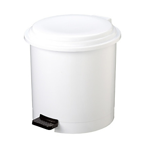 MEDIALINTERNATIONAL Pattumiera a pedale Ruf - diametro 36 cm - altezza 34 cm - 12 L - bianco - Medial International MEDIALINTERNATIONAL Pattumiera a pedale Ruf - diametro 36 cm - altezza 34 cm - 12 L - bianco - Medial International