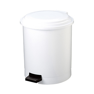 MEDIALINTERNATIONAL Pattumiera a pedale Ruf - diametro 36 cm - altezza 42 cm - 20 L - bianco - Medial International MEDIALINTERNATIONAL Pattumiera a pedale Ruf - diametro 36 cm - altezza 42 cm - 20 L - bianco - Medial International