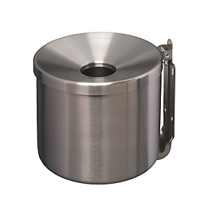 MEDIALINTERNATIONAL Posacenere murale Nido - acciaio inox - diametro 16 cm - altezza 14 cm - 2 L - Medial International MEDIALINTERNATIONAL Posacenere murale Nido - acciaio inox - diametro 16 cm - altezza 14 cm - 2 L - Medial International