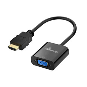 MediaRange Adaptador HDMI™ a VGA, con toma de audio de 3,5 mm, negro