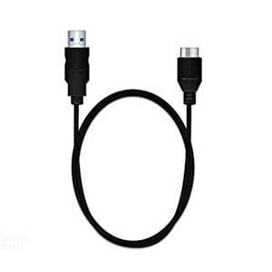 MediaRange Cable de carga y sincronización, conector USB 3.0 a micro USB 3.0 B,1,0 m, negro MediaRange Cable de carga y sincronización, conector USB 3.0 a micro USB 3.0 B,1,0 m, negro