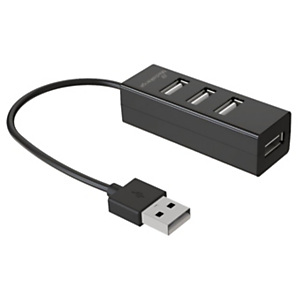 MediaRange MRCS5021 Concentrador USB 2.0:4, alimentado por bus, negro