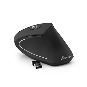 MediaRange MROS232 Ratón ergonómico inalámbrico de 6 botones con sensor óptico para diestros, negro MediaRange MROS232 Ratón ergonómico inalámbrico de 6 botones con sensor óptico para diestros, negro