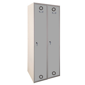 MEGABLOK Bloque de 2 taquillas metálicas de 1 puerta y 30 cm ancho, puerta gris. Desmontado MEGABLOK Bloque de 2 taquillas metálicas de 1 puerta y 30 cm ancho, puerta gris. Desmontado