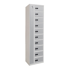 MEGABLOK Taquilla metálica de carga, individual, monobloc, 10 puertas y 30 cm ancho, gris. MEGABLOK Taquilla metálica de carga, individual, monobloc, 10 puertas y 30 cm ancho, gris.