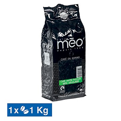 MEO Café en grains Méo Max Havelaar, 100% arabica, 1 kg