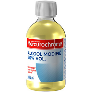 Mercurochrome Alcool - 70° modifié - flacon de 200 ml Mercurochrome Alcool - 70° modifié - flacon de 200 ml