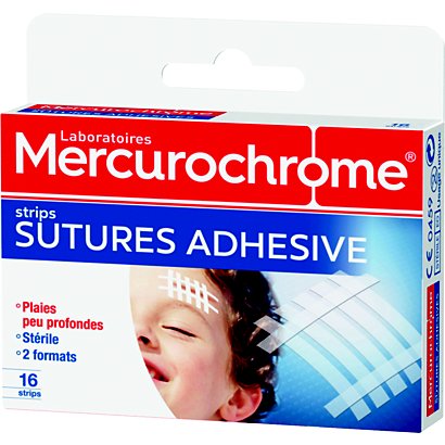 Mercurochrome Boîte de strips sutures adhésives