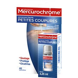 Mercurochrome Flacon de pansement liquide petites coupures 3,25 ml - Lot de 2