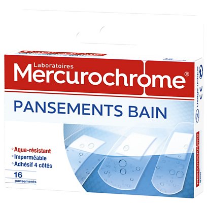 Mercurochrome Pansement  Bain - Boite de 16