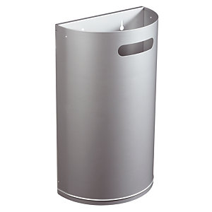 Metalen vuilnisbak 40 L grijs metaal