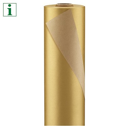 Metallic kraft paper wrapping paper, gold, 700mmx100m - 1