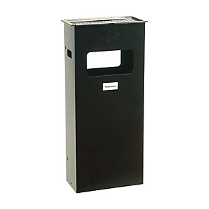 METALPLUS Posacenere/gettacarta da esterni - da terra - 30x70x15 cm - grigio scuro - Metalplus METALPLUS Posacenere/gettacarta da esterni - da terra - 30x70x15 cm - grigio scuro - Metalplus