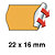 METO Boîte de 6 rouleaux étiquettes Meto 22x16mm fluo orange sinusoïdales adhésif permanent - 1