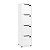 Meuble 4 cases porte à serrure à codes Flex'Office -  H. 158 X L. 41 X P. 40 - Blanc - 1