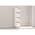 Meuble 4 cases porte à serrure à codes Flex'Office -  H. 158 X L. 41 X P. 40 - Blanc - 2