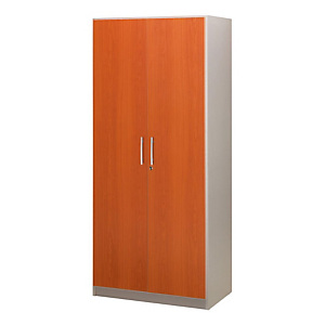 Meuble haut Axiome portes battantes hautes - H.180 x L. 80 x P. 47 cm - Corps Aluminium - Portes Merisier Meuble haut Axiome portes battantes hautes - H.180 x L. 80 x P. 47 cm - Corps Aluminium - Portes Merisier