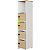 Meuble haut Harmonie L.40 x H.184 cm - 4 casiers + 1 niche - Chêne et Blanc - 1