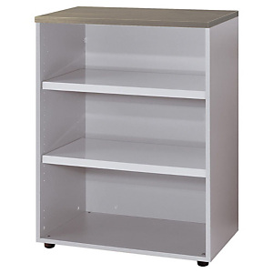 Meuble mi-hauteur Actual sans portes - H.102 x L.80 x P.47 cm - Corps Aluminium - Top Chêne grisé Meuble mi-hauteur Actual sans portes - H.102 x L.80 x P.47 cm - Corps Aluminium - Top Chêne grisé