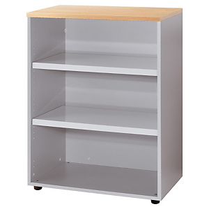 Meuble mi-hauteur Actual sans portes - H.102 x L.80 x P.47 cm - Corps Aluminium - Top Chêne Meuble mi-hauteur Actual sans portes - H.102 x L.80 x P.47 cm - Corps Aluminium - Top Chêne