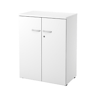 Meuble mi-hauteur NF Environnement avec portes - H.104 x L. 80 x P. 48 cm - Blanc - portes Blanc Meuble mi-hauteur NF Environnement avec portes - H.104 x L. 80 x P. 48 cm - Blanc - portes Blanc