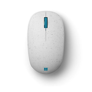 Microsoft Ocean Plastic Mouse, Ambidextro, Óptico, Bluetooth, Azul, Blanco I38-00017