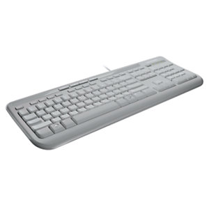 Microsoft Wired Keyboard 600 Tastiera, Bianco