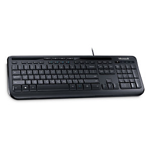 Microsoft Wired Keyboard 600 Tastiera, Nero