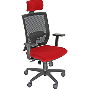 Middy Sedia semi-direzionale, Rete e tessuto ignifugo, Rosso Middy Sedia semi-direzionale, Rete e tessuto ignifugo, Rosso
