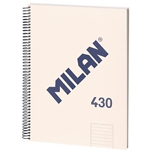 MILAN 430 Serie 1918 Cuaderno, espiral, A4, 80 hojas, tapa de cartón rígido, rayado horizontal, microperforado, beige MILAN 430 Serie 1918 Cuaderno, espiral, A4, 80 hojas, tapa de cartón rígido, rayado horizontal, microperforado, beige