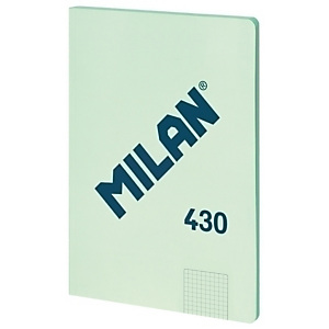 MILAN 430 Serie 1918 Cuaderno, libreta, encolado, tapa de cartón flexible, A4, 48 hojas, microperforado, cuadriculado 5 x 5 mm, verde MILAN 430 Serie 1918 Cuaderno, libreta, encolado, tapa de cartón flexible, A4, 48 hojas, microperforado, cuadriculado 5 x 5 mm, verde