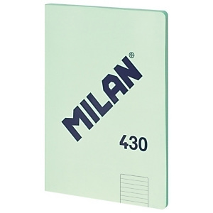 MILAN 430 Serie 1918 Cuaderno, libreta, encolado, tapa de cartón flexible, A4, 48 hojas, microperforado, rayado horizontal, verde MILAN 430 Serie 1918 Cuaderno, libreta, encolado, tapa de cartón flexible, A4, 48 hojas, microperforado, rayado horizontal, verde