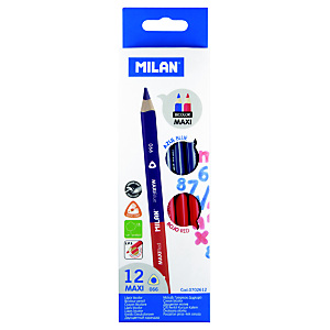 MILAN Maxi Lápiz bicolor azul-rojo, trazo grueso MILAN Maxi Lápiz bicolor azul-rojo, trazo grueso