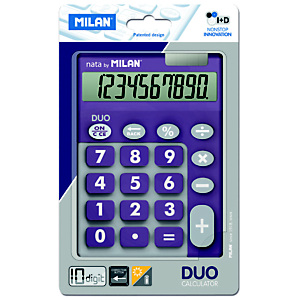 MILAN Milan Blíster calculadora Duo lila 10 dígitos teclas grandes MILAN Milan Blíster calculadora Duo lila 10 dígitos teclas grandes