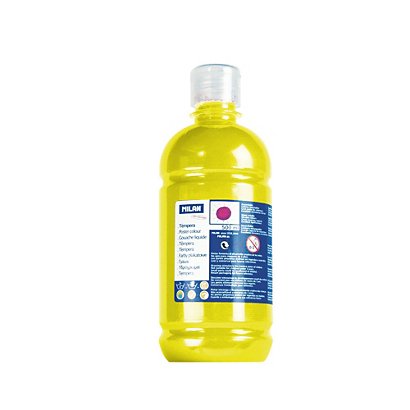 MILAN Témpera escolar botella de 500 ml. amarillo - 1